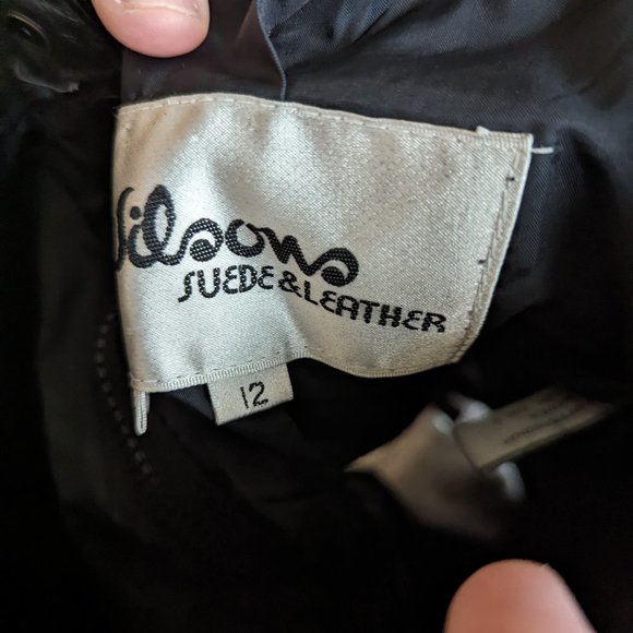 Wilson's Vintage Leather Skirt | Sz 12 | Goth, Grunge, Punk - Picture 5 of 6